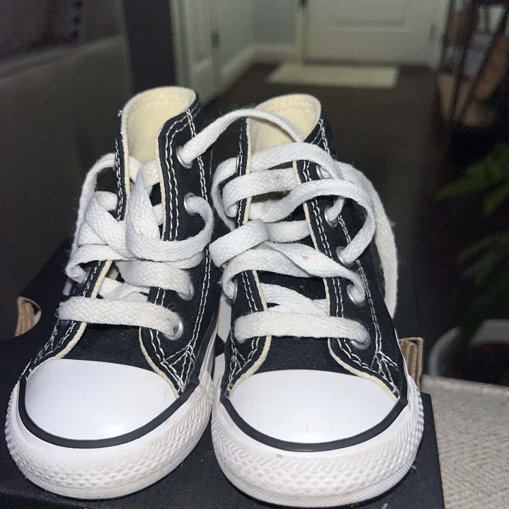 Converse Kids Black and White High-Top Sneakers